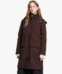 AIGLE | 透湿防水 トラペーズ ベルベットロングコート(モッズコート)