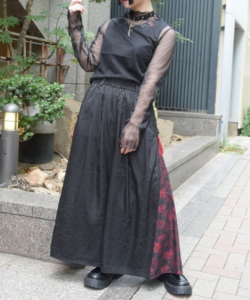 axes femme(アクシーズファム)の「彼岸花柄×JQパンツ(その他パンツ・レディース・ブルー/レッド・FREE)」の12枚目の写真