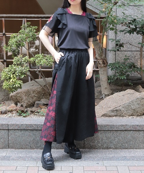 axes femme(アクシーズファム)の「彼岸花柄×JQパンツ(その他パンツ・レディース・ブルー/レッド・FREE)」の14枚目の写真