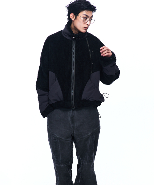 RSSC(アールエスエスシー)の「NYLON MIX FLEECE JACKET - BLACK(その他アウター・レディース・その他・1/2)」の2枚目の写真
