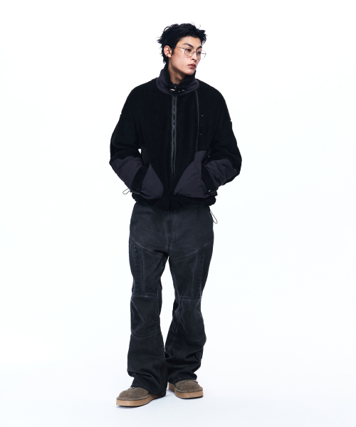 RSSC(アールエスエスシー)の「NYLON MIX FLEECE JACKET - BLACK(その他アウター・レディース・その他・1/2)」の3枚目の写真