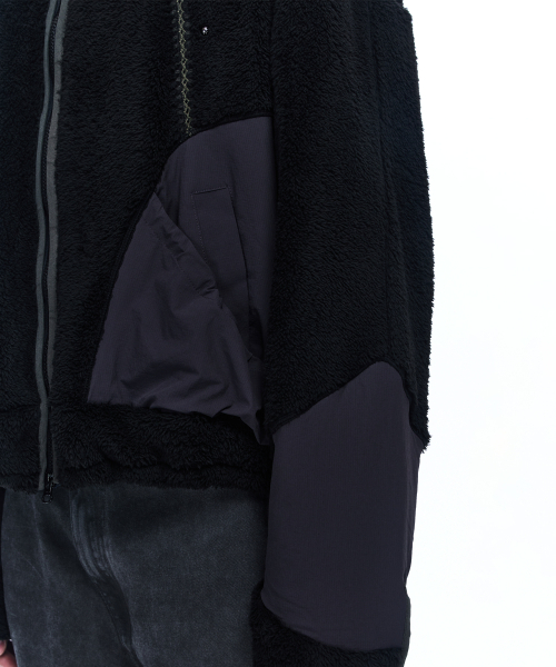 RSSC(アールエスエスシー)の「NYLON MIX FLEECE JACKET - BLACK(その他アウター・レディース・その他・1/2)」の8枚目の写真