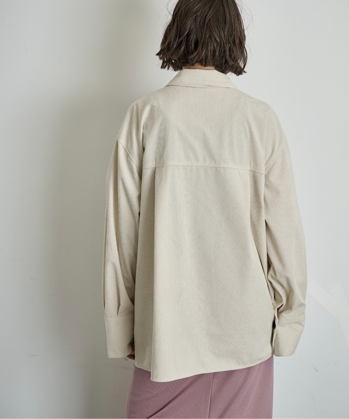 THE YOn(ザヨン)の「オーバーサイズカバーオールシャツジャケット(シャツ/ブラウス・レディース・ブラック/アイボリー/ピンク・FREE)」の18枚目の写真