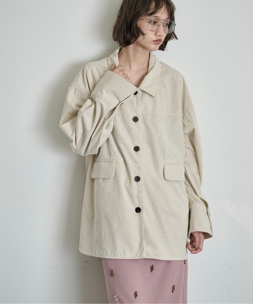 THE YOn(ザヨン)の「オーバーサイズカバーオールシャツジャケット(シャツ/ブラウス・レディース・ブラック/アイボリー/ピンク・FREE)」の19枚目の写真
