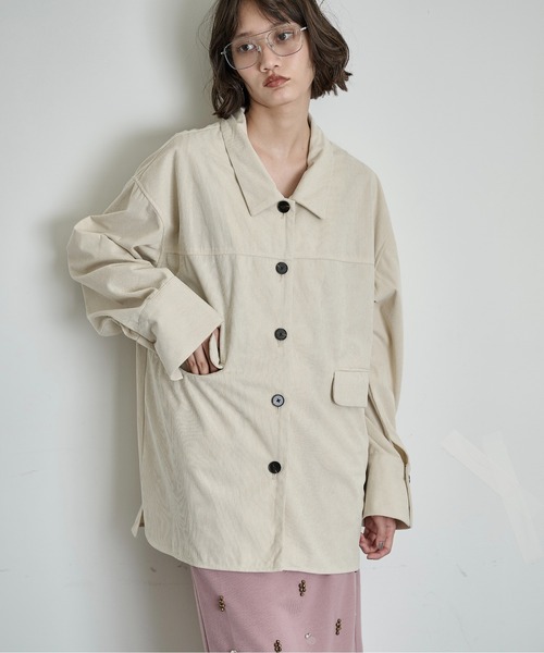 THE YOn(ザヨン)の「オーバーサイズカバーオールシャツジャケット(シャツ/ブラウス・レディース・ブラック/アイボリー/ピンク・FREE)」の20枚目の写真