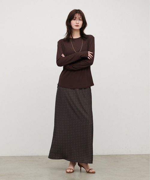 LARUTA（ラルータ）の「【LARUTA】ドライタッチシアーT（Tシャツ/カットソー・レディース・ブラック/オフホワイト/ピンク/ブラウン・FREE）」の19枚目の写真