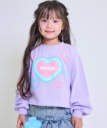 ANAP kids（アナップキッズ）の「ハートプリントロンＴ（Tシャツ/カットソー）」