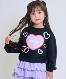 ANAP kids（アナップキッズ）の「ハートプリントロンＴ（Tシャツ/カットソー）」