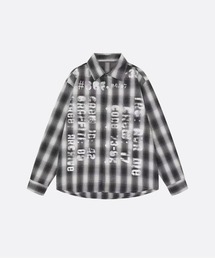 Vintage Distressed Stamp Letter Check Shirt
