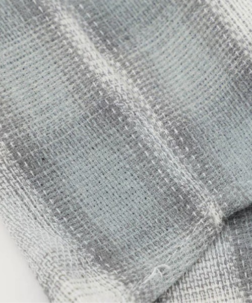 U:UME(ユーム)の「Vintage Distressed Stamp Letter Check Shirt(シャツ/ブラウス・メンズ・グレー/ブラック・MEDIUM/XX-LARGE/X-LARGE/LARGE)」の6枚目の写真