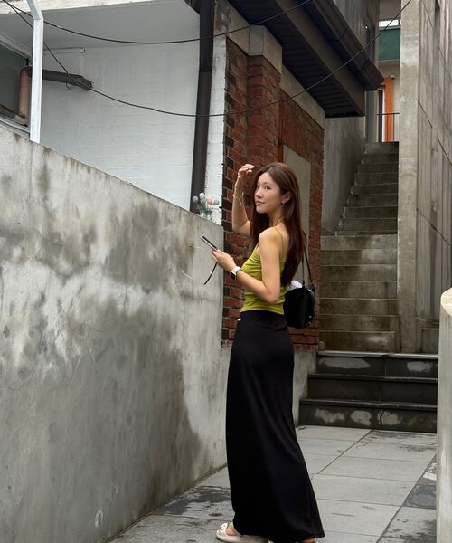APPAREL ARCHIVE（アパレルアーカイブ）の「Softie maxi banding skirt - Black（スカート・レディース・ブラック・FREE）」の7枚目の写真