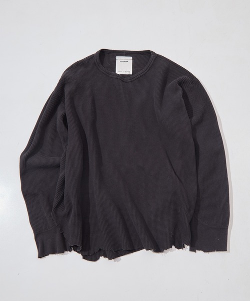 concause(コンコース)の「【concause/コンコース】waffle shirt(Tシャツ/カットソー・メンズ・ベージュ/キャメル/ブラック・5/4)」の2枚目の写真