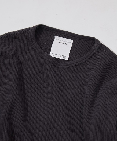 concause(コンコース)の「【concause/コンコース】waffle shirt(Tシャツ/カットソー・メンズ・ベージュ/キャメル/ブラック・5/4)」の4枚目の写真