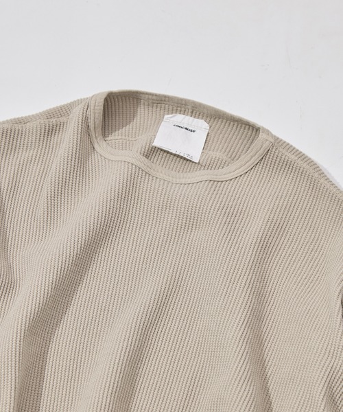 concause(コンコース)の「【concause/コンコース】waffle shirt(Tシャツ/カットソー・メンズ・ベージュ/キャメル/ブラック・5/4)」の7枚目の写真