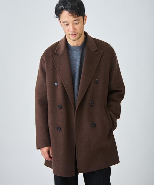 EDIFICE(エディフィス)の「E. ウールカシミヤ Wフェイス コート(チェスターコート・メンズ・チャコールグレー/ブラウン/アイボリー・44/46/48)」の6枚目の写真
