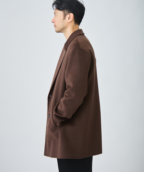 EDIFICE(エディフィス)の「E. ウールカシミヤ Wフェイス コート(チェスターコート・メンズ・チャコールグレー/ブラウン/アイボリー・44/46/48)」の8枚目の写真