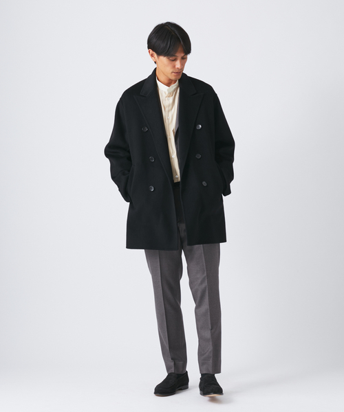 EDIFICE(エディフィス)の「E. ウールカシミヤ Wフェイス コート(チェスターコート・メンズ・チャコールグレー/ブラウン/アイボリー・44/46/48)」の12枚目の写真