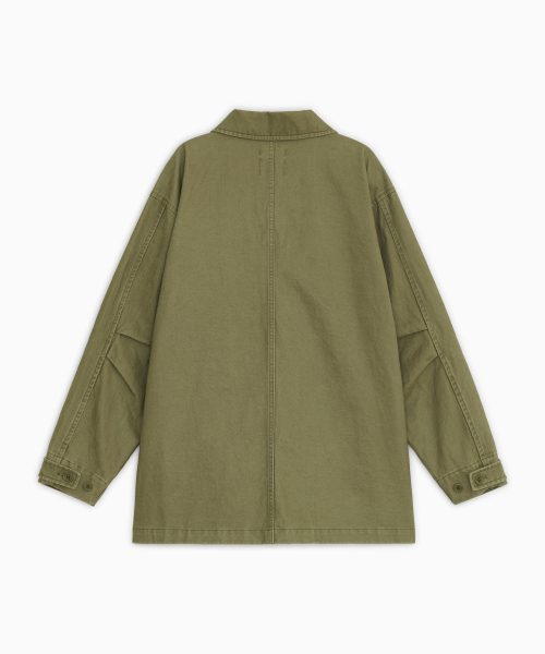 OHESHIO(オヘシオ)の「STAR FLORAL WASHED COTTON JACKET, OLIVE(ミリタリージャケット・レディース・その他・FREE)」の3枚目の写真