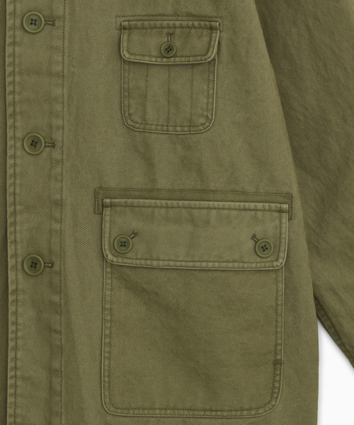 OHESHIO(オヘシオ)の「STAR FLORAL WASHED COTTON JACKET, OLIVE(ミリタリージャケット・レディース・その他・FREE)」の5枚目の写真