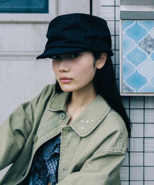 OHESHIO(オヘシオ)の「STAR FLORAL WASHED COTTON JACKET, OLIVE(ミリタリージャケット・レディース・その他・FREE)」の8枚目の写真