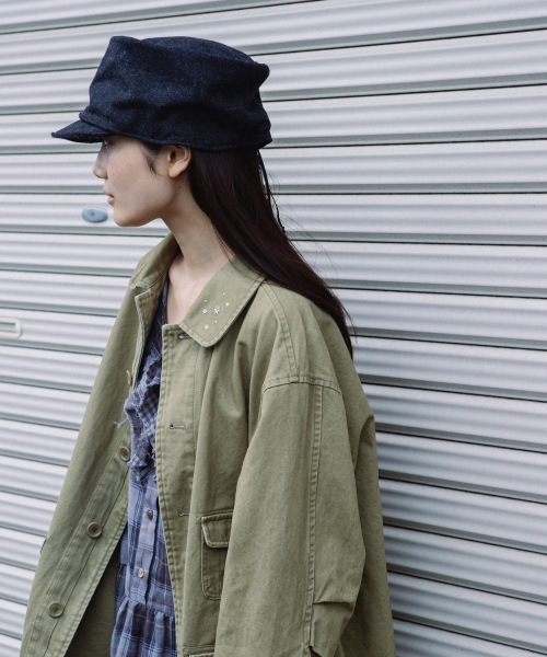 OHESHIO(オヘシオ)の「STAR FLORAL WASHED COTTON JACKET, OLIVE(ミリタリージャケット・レディース・その他・FREE)」の12枚目の写真