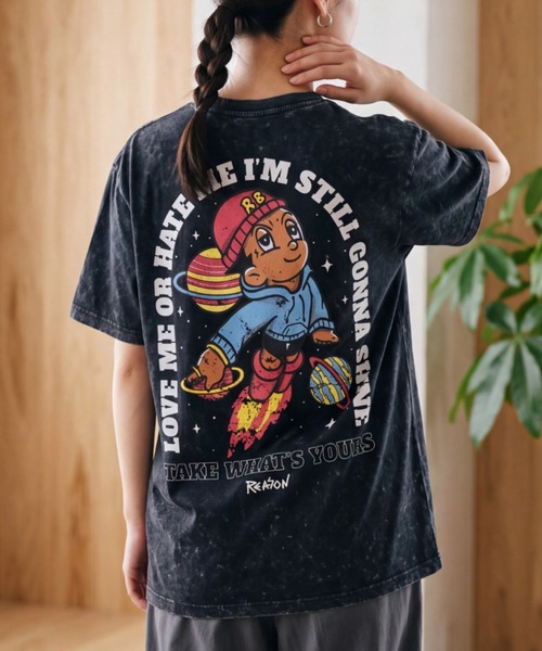 INNOCENT(イノセント)の「【T23】【REASON/リーズン】PRINT TEE RR5-014/ RE5-063(Tシャツ/カットソー・レディース・チャコールグレー・MEDIUM)」の1枚目の写真