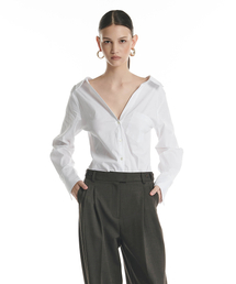 Shalot Unbalance Shirt (Ivory)