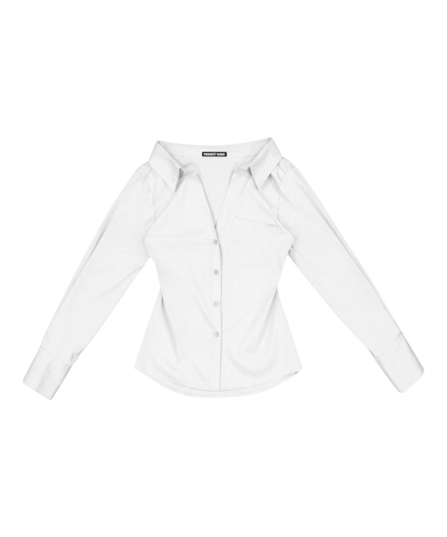 PROJECT WAVE（プロジェクトウェーブ）の「Shalot Unbalance Shirt (Ivory)（シャツ/ブラウス・レディース・その他・FREE）」の3枚目の写真