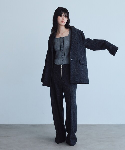 CODE A(コードエー)の「intimate knit cardigan(カーディガン/ボレロ・レディース・グレー/ブラック/グリーン系・00)」の16枚目の写真