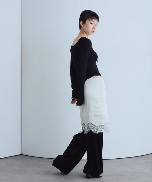 CODE A(コードエー)の「intimate knit cardigan(カーディガン/ボレロ・レディース・グレー/ブラック/グリーン系・00)」の8枚目の写真