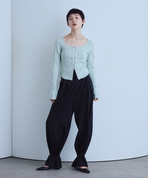 CODE A(コードエー)の「intimate knit cardigan(カーディガン/ボレロ・レディース・グレー/ブラック/グリーン系・00)」の10枚目の写真