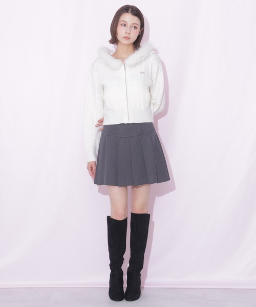 JILL by JILL STUART(ジルバイジルスチュアート)の「<セットアップ対応>ベルト付きプリーツミニスカート(スカート・レディース・グレー/グレー系その他/ブラウン系その他・SMALL/MEDIUM)」の8枚目の写真