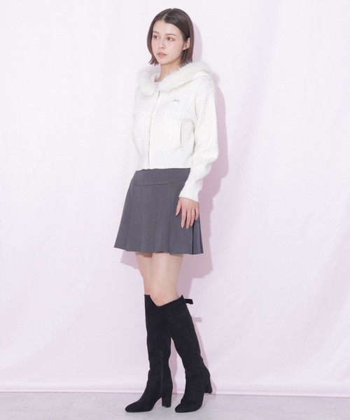 JILL by JILL STUART(ジルバイジルスチュアート)の「<セットアップ対応>ベルト付きプリーツミニスカート(スカート・レディース・グレー/グレー系その他/ブラウン系その他・SMALL/MEDIUM)」の9枚目の写真