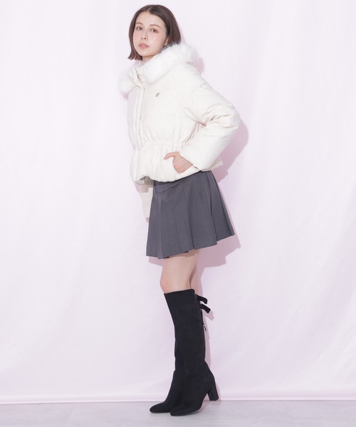 JILL by JILL STUART(ジルバイジルスチュアート)の「<セットアップ対応>ベルト付きプリーツミニスカート(スカート・レディース・グレー/グレー系その他/ブラウン系その他・SMALL/MEDIUM)」の7枚目の写真