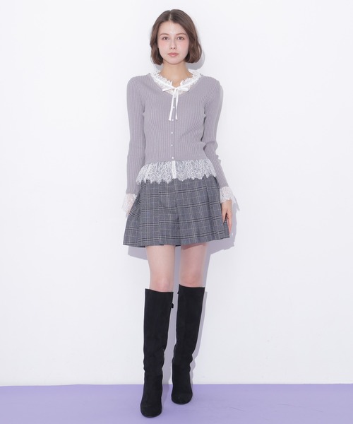 JILL by JILL STUART(ジルバイジルスチュアート)の「<セットアップ対応>ベルト付きプリーツミニスカート(スカート・レディース・グレー/グレー系その他/ブラウン系その他・SMALL/MEDIUM)」の20枚目の写真