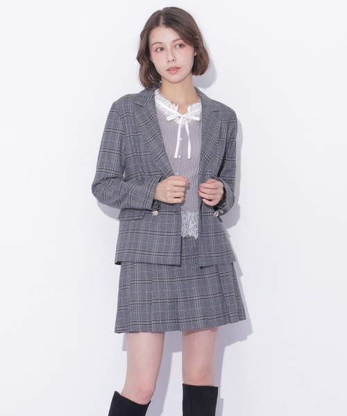 JILL by JILL STUART(ジルバイジルスチュアート)の「<セットアップ対応>ベルト付きプリーツミニスカート(スカート・レディース・グレー/グレー系その他/ブラウン系その他・SMALL/MEDIUM)」の4枚目の写真