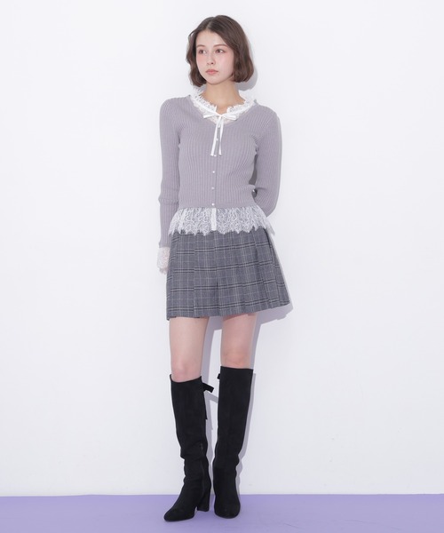JILL by JILL STUART(ジルバイジルスチュアート)の「<セットアップ対応>ベルト付きプリーツミニスカート(スカート・レディース・グレー/グレー系その他/ブラウン系その他・SMALL/MEDIUM)」の21枚目の写真