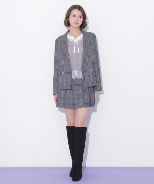 JILL by JILL STUART(ジルバイジルスチュアート)の「<セットアップ対応>ベルト付きプリーツミニスカート(スカート・レディース・グレー/グレー系その他/ブラウン系その他・SMALL/MEDIUM)」の5枚目の写真