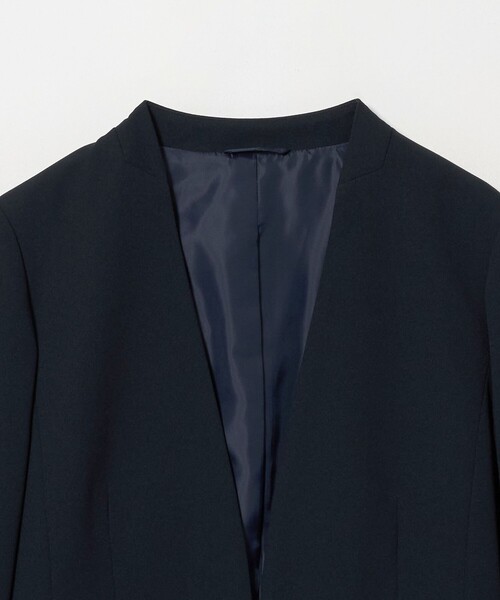 A DAY IN THE LIFE UNITED ARROWS（アデイインザライフユナイテッドアローズ）の「カットジョーゼット Vネックジャケット  ‐セットアップ対応・ウォッシャブル‐（Tシャツ/カットソー・レディース・ネイビー/ブラック・38/40/36）」の16枚目の写真