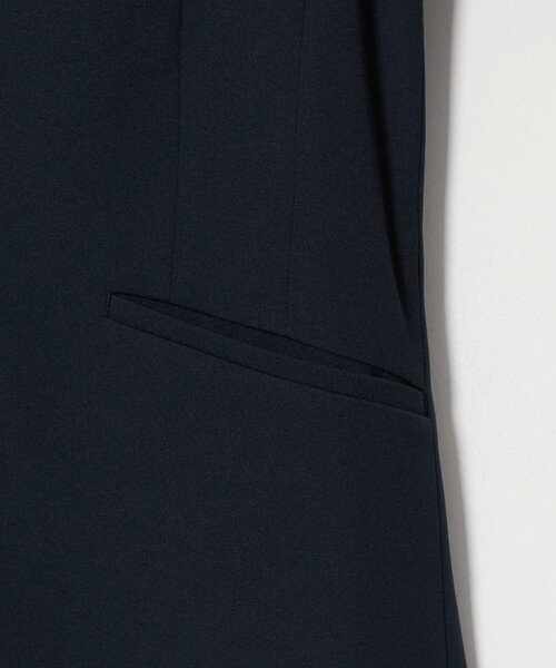 A DAY IN THE LIFE UNITED ARROWS（アデイインザライフユナイテッドアローズ）の「カットジョーゼット Vネックジャケット  ‐セットアップ対応・ウォッシャブル‐（Tシャツ/カットソー・レディース・ネイビー/ブラック・38/40/36）」の3枚目の写真