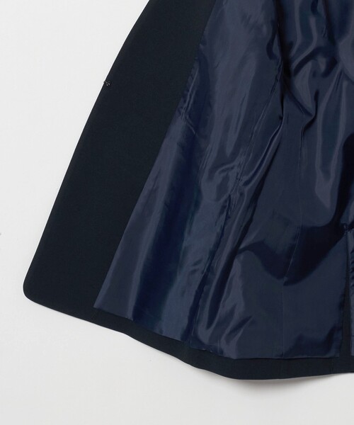 A DAY IN THE LIFE UNITED ARROWS（アデイインザライフユナイテッドアローズ）の「カットジョーゼット Vネックジャケット  ‐セットアップ対応・ウォッシャブル‐（Tシャツ/カットソー・レディース・ネイビー/ブラック・38/40/36）」の6枚目の写真