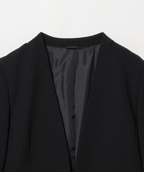 A DAY IN THE LIFE UNITED ARROWS（アデイインザライフユナイテッドアローズ）の「カットジョーゼット Vネックジャケット  ‐セットアップ対応・ウォッシャブル‐（Tシャツ/カットソー・レディース・ネイビー/ブラック・38/40/36）」の8枚目の写真