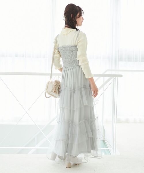 MAJESTIC LEGON(マジェスティックレゴン)の「プチフリルタートルニット(ニット/セーター・レディース・ブラック系その他/グレー系その他/ブルー系その他4/ベージュ系その他2/ブラウン系その他2/ブラック/ホワイト系その他2/パープル系その他2/アイボリー・MEDIUM)」の16枚目の写真