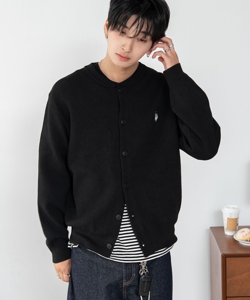U.S. POLO ASSN.(ユーエスポロアッスン)の「∴WEGO/【26年秋冬新作】U.S.POLO ASSN.スウェットライクカーデ(カーディガン/ボレロ・メンズ・アイボリー/杢グレー/ブラウン/ネイビー/ブラック・MEDIUM/LARGE/X-LARGE)」の3枚目の写真
