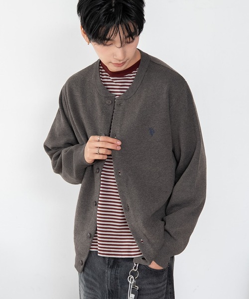 U.S. POLO ASSN.(ユーエスポロアッスン)の「∴WEGO/【26年秋冬新作】U.S.POLO ASSN.スウェットライクカーデ(カーディガン/ボレロ・メンズ・アイボリー/杢グレー/ブラウン/ネイビー/ブラック・MEDIUM/LARGE/X-LARGE)」の20枚目の写真