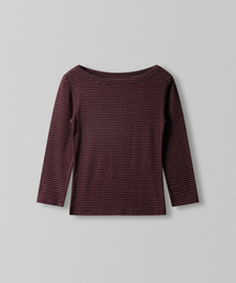 Dew Boat Stripe Tee_Wine