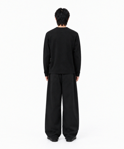 SIGNATURE（シグネチャ）の「ソフトタッチ ヘンリーネック ロングスリーブ ニット[ブラック]（ニット/セーター・レディース・その他・MEDIUM/LARGE）」の10枚目の写真