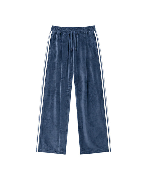 MOZMOZ(モズモズ)の「ベルベットワイドトラックパンツ ブルー(スウェットパンツ・レディース・ブルー・3/X-LARGE/LARGE)」の1枚目の写真