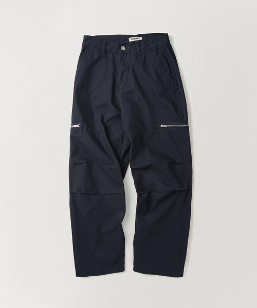 INDUST(インダスト)の「ウォッシュドジッパーパラシュートパンツ (ネイビー)(その他パンツ・レディース・ネイビー・2(M)/1(S)/3(L))」の1枚目の写真