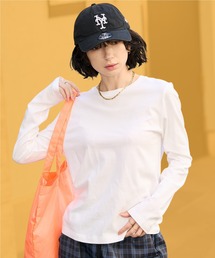 HANES | Hanes/ヘインズ 2P Japan Fit for HER クルーネックロングスリーブTシャツ 2枚組 パックTシャツ 長袖 無地 シンプル ベーシック レディース メンズ 2026年 秋 秋服 冬 冬服(Tシャツ/カットソー)